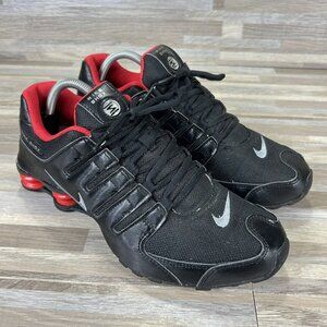 Nike Shox NZ ID Men’s Size 10 Black Red Athletic Running Shoes 626916-991